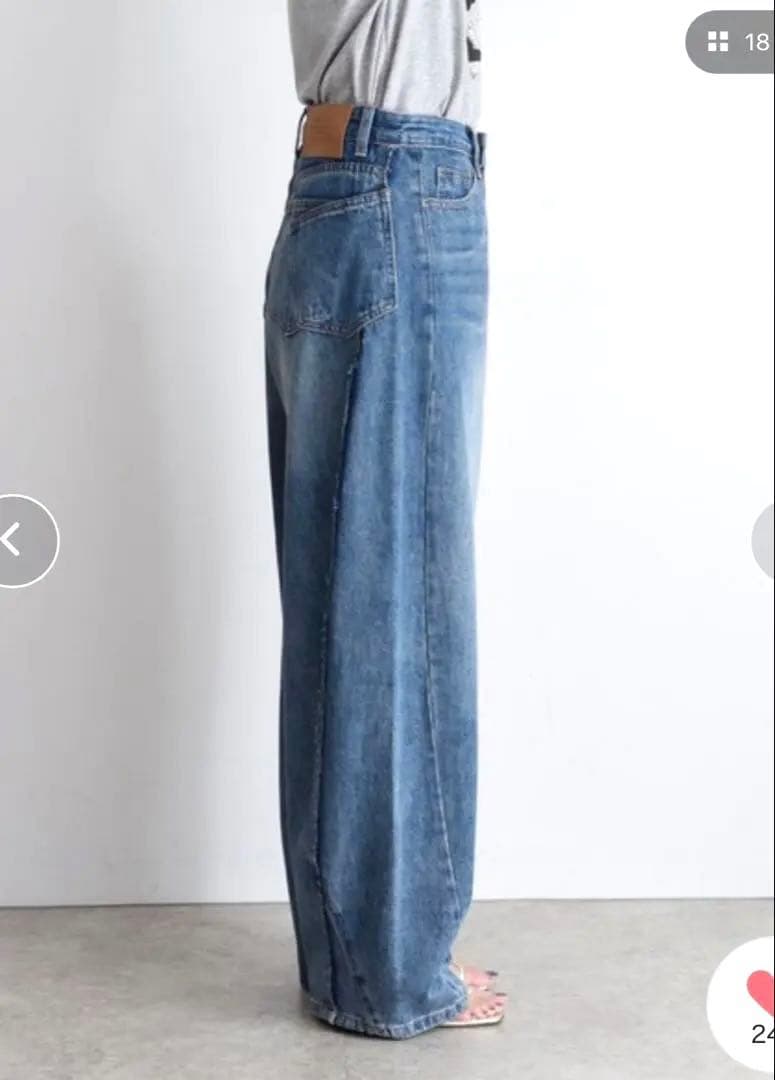 Eimee Lawリメイクカーブデニムパンツ