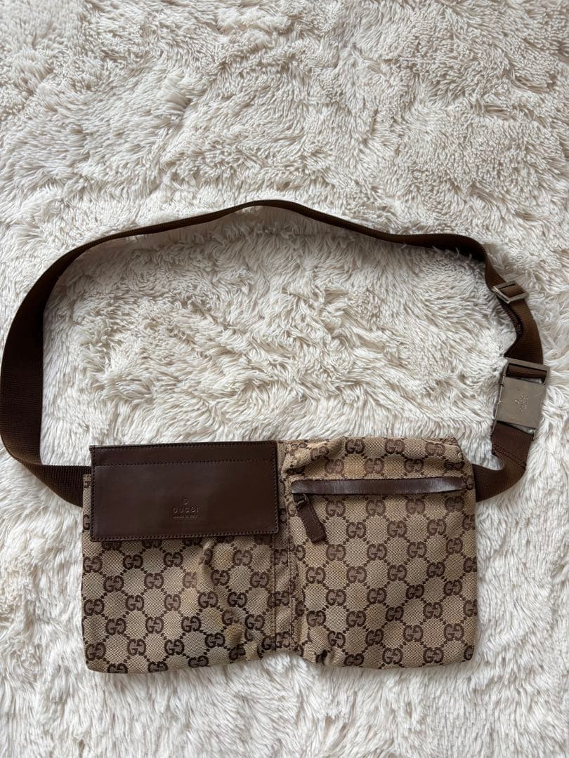 GUCCI ウエストポーチ　GGキャンバス