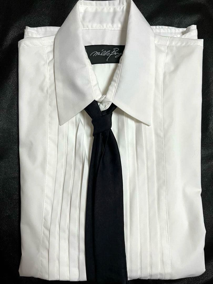 MILK BOY PIN TUCK TIE シャツ