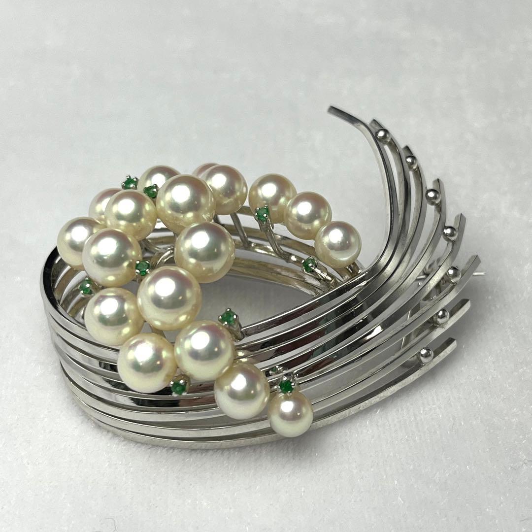 TASAKI アコヤ真珠 パール ブローチ 6.0-7.0mm WGK14