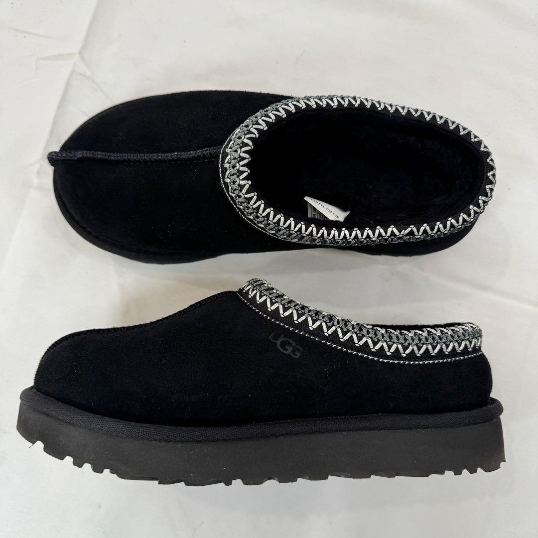 美品 UGG スエード スリッポン タスマン スリッパ ブラック 23cm