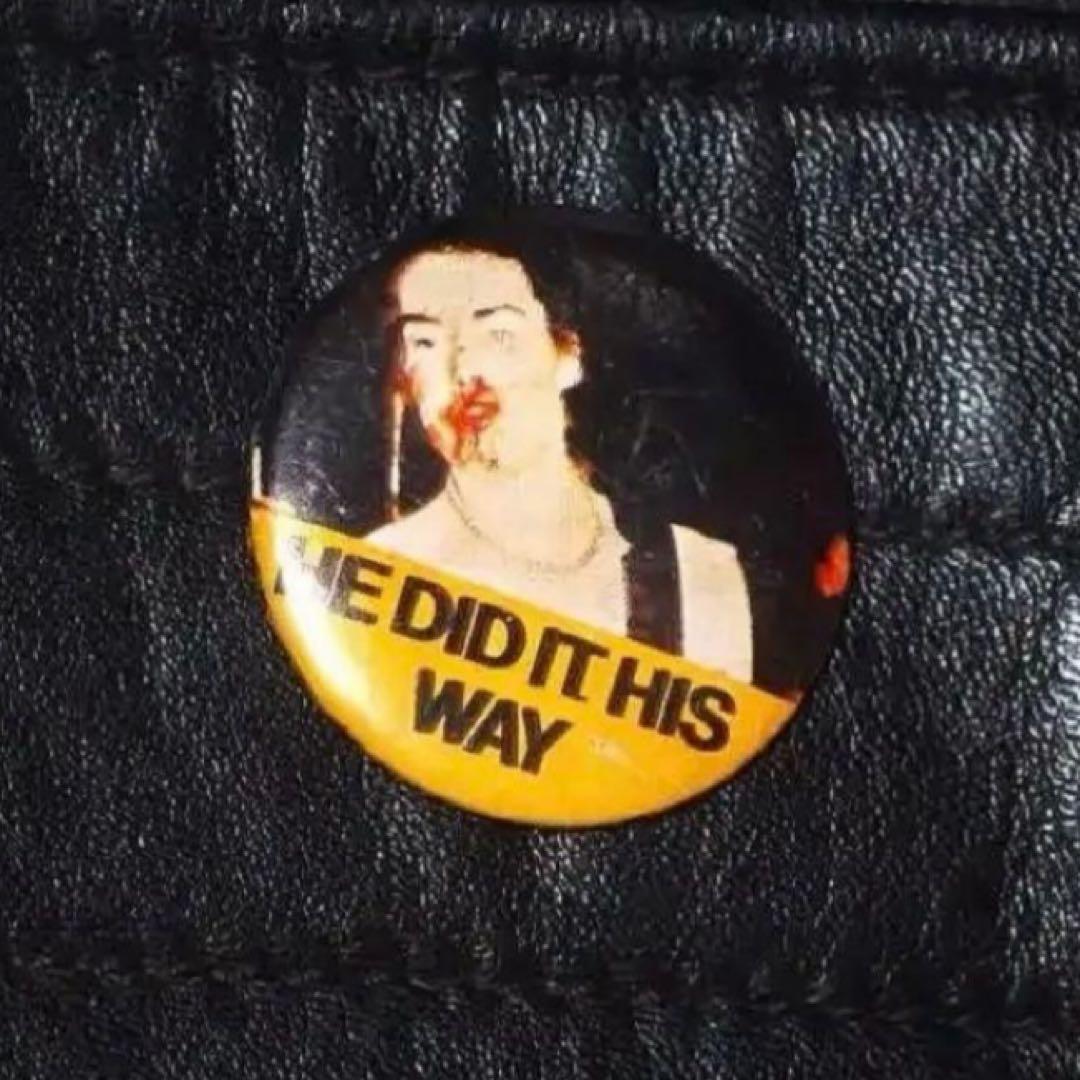 ▪️ 70s SID シドヴィシャス ビンテージ バッジ tシャツ 黒 黄