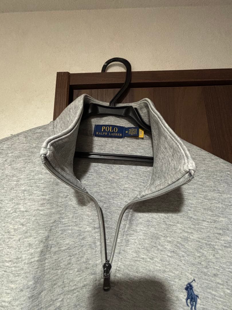 ポニー刺繍ハーフジップスウェット