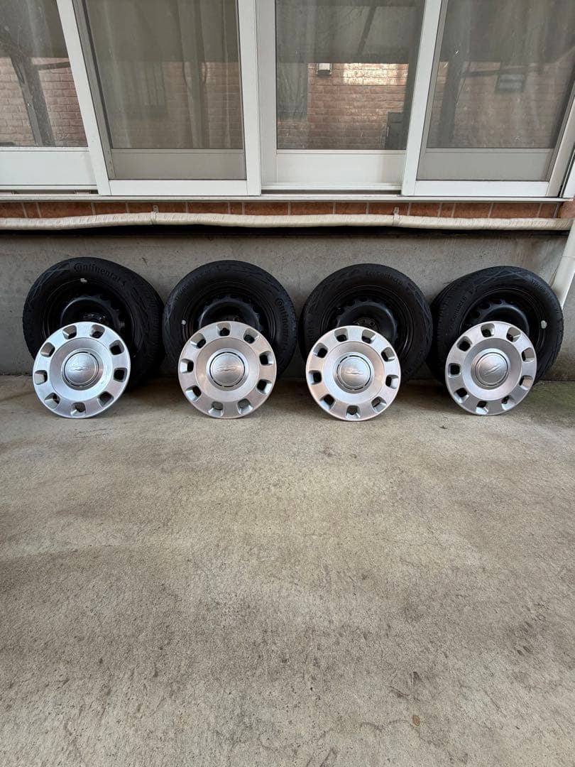 Fiat500純正スチールホイール4本セット フィアット500 ホイールカバー付