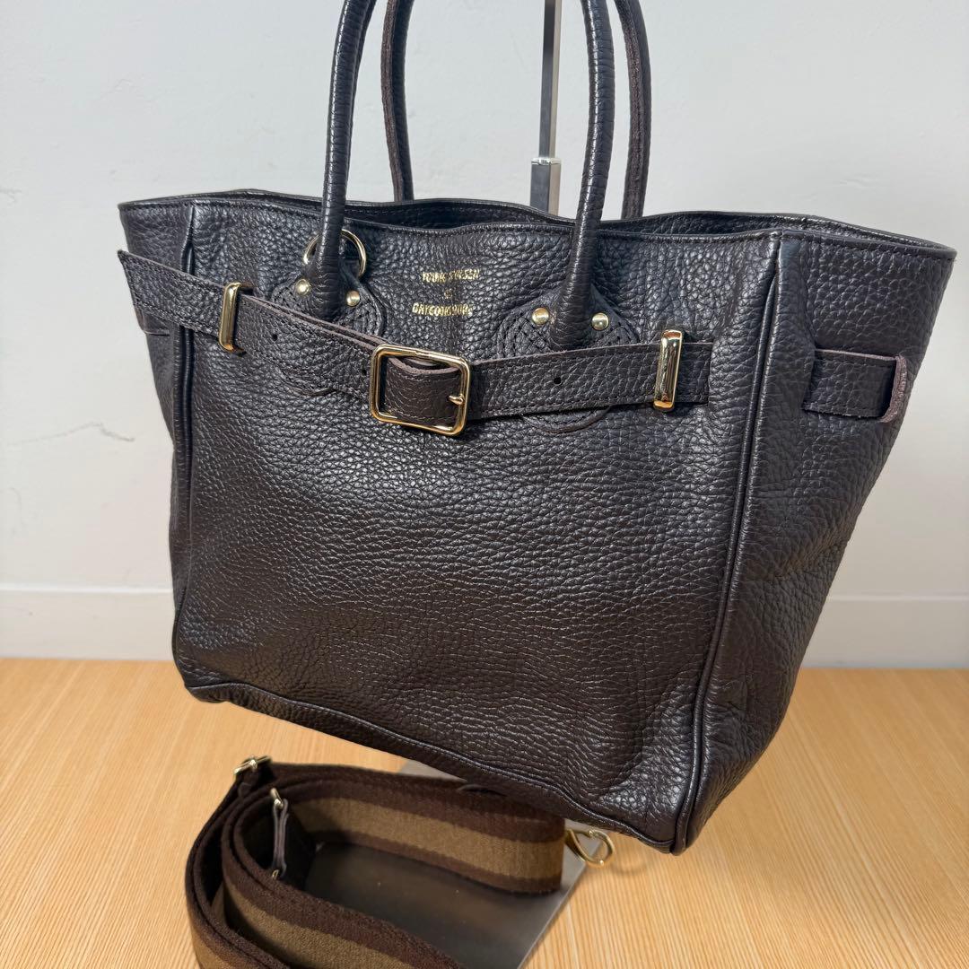 YOUNG＆OLSEN／ヤングアンドオルセン】別注ストラップ付きベルトバック