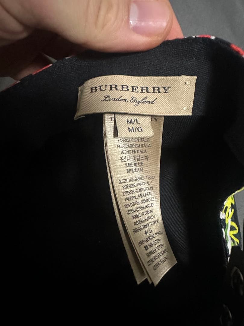 ら*ん様 BURBERRY カラフルベースボールキャップ M/L