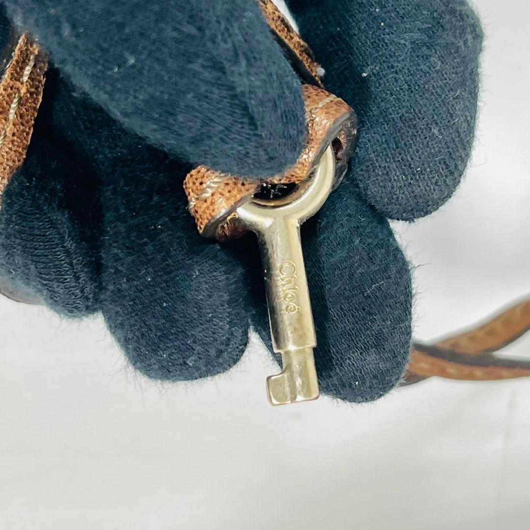 希少 Chloé クロエ パディントン レザー ハンドバッグ パドロック 茶