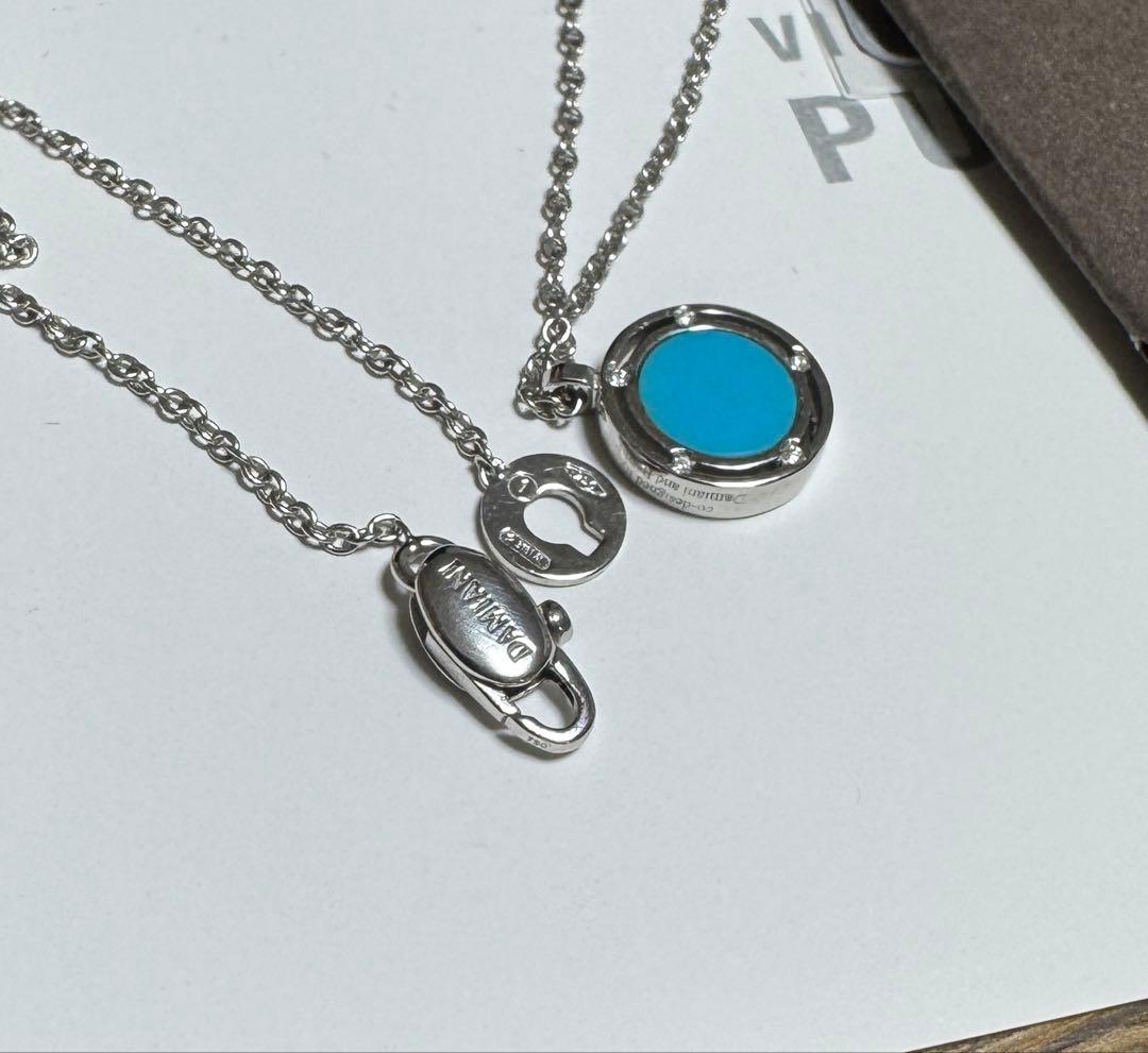 DAMIANI ターコイズ Dサイド　ネックレス　ダイヤ　ホワイトゴールド