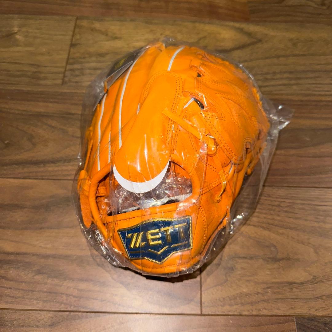 ZETT硬式野球用グローブ オレンジ 新品
