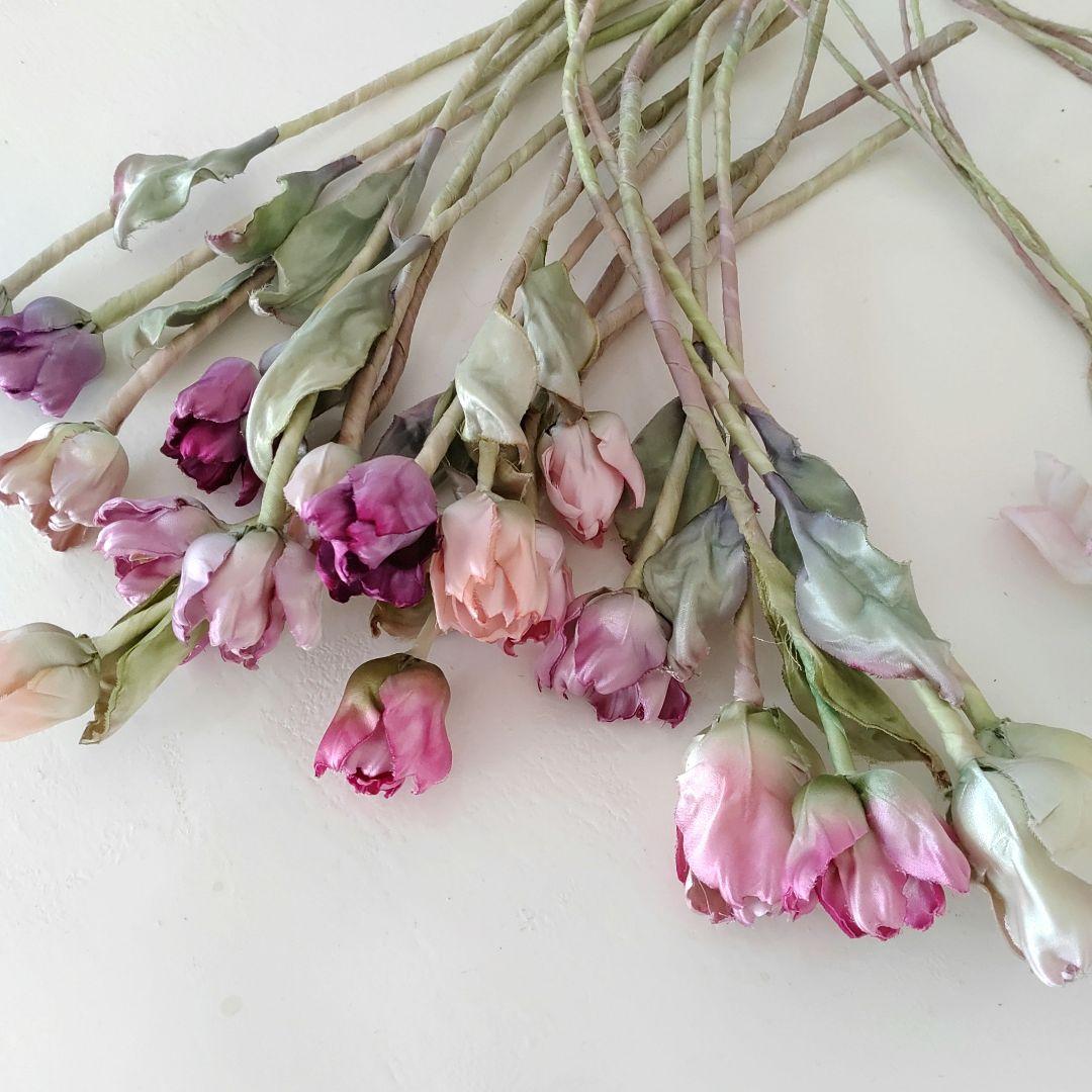 布花作品♡チューリップアレンジ