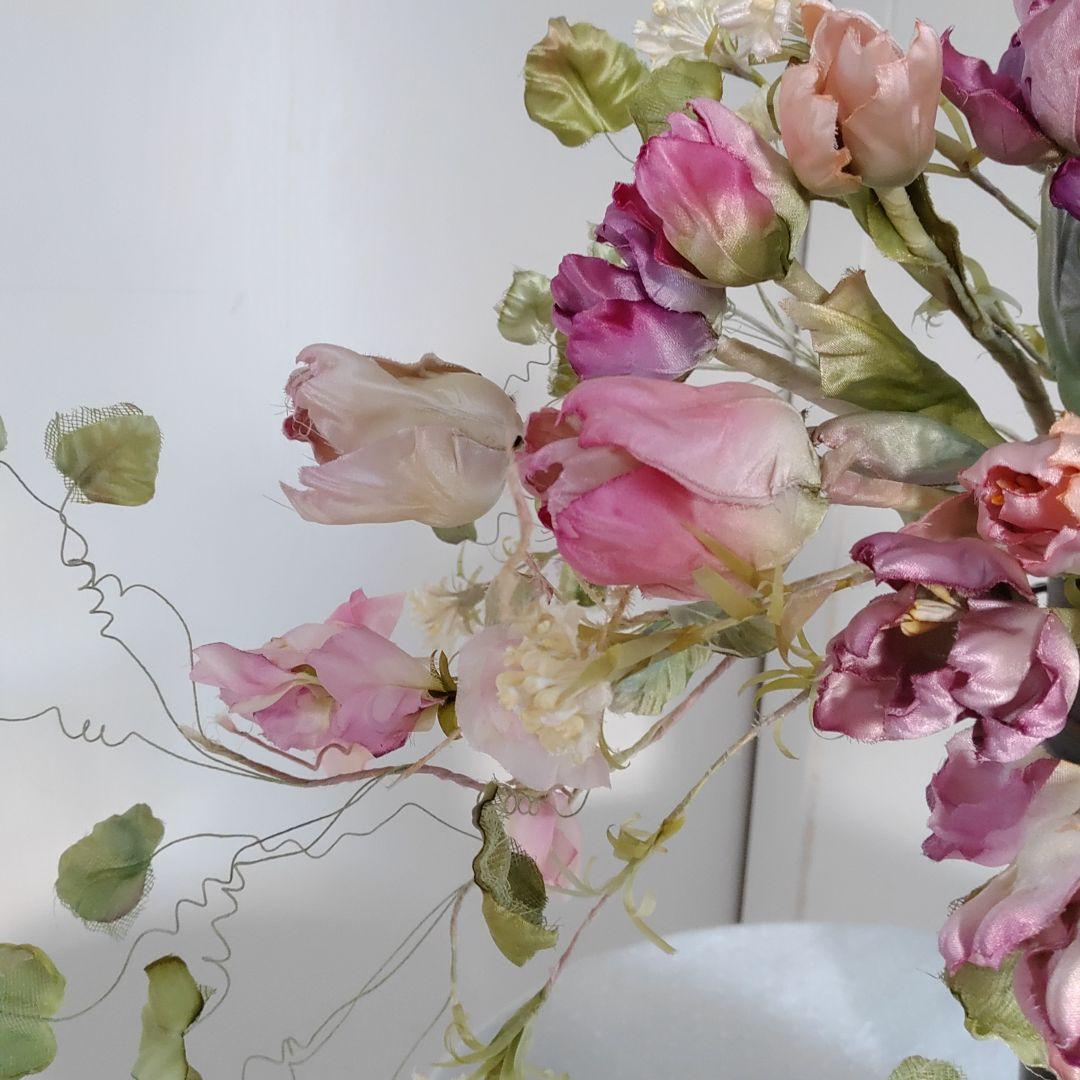 布花作品♡チューリップアレンジ