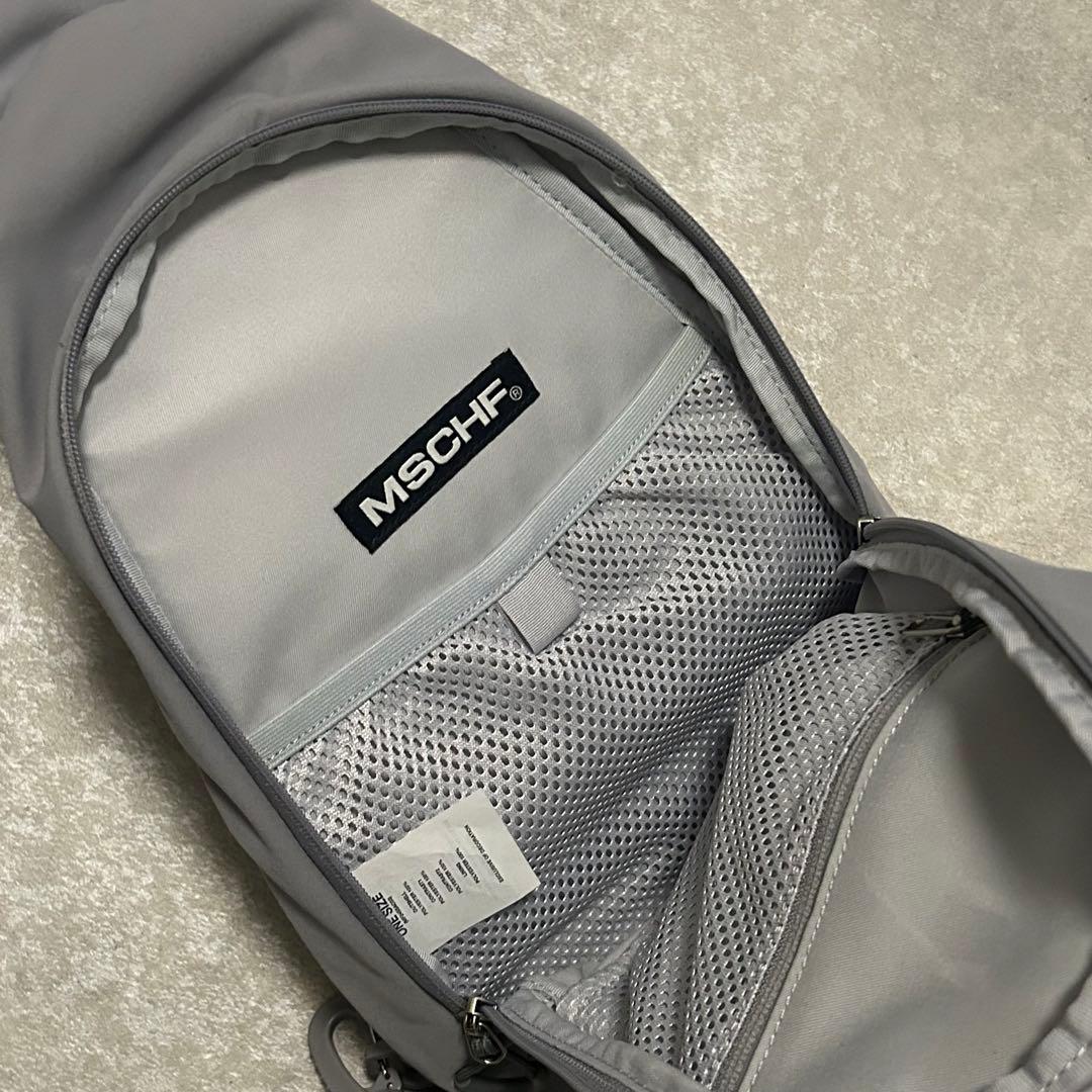 バッグ mschf RHOMBUS POCKET SLING BAG_BLUE GREY