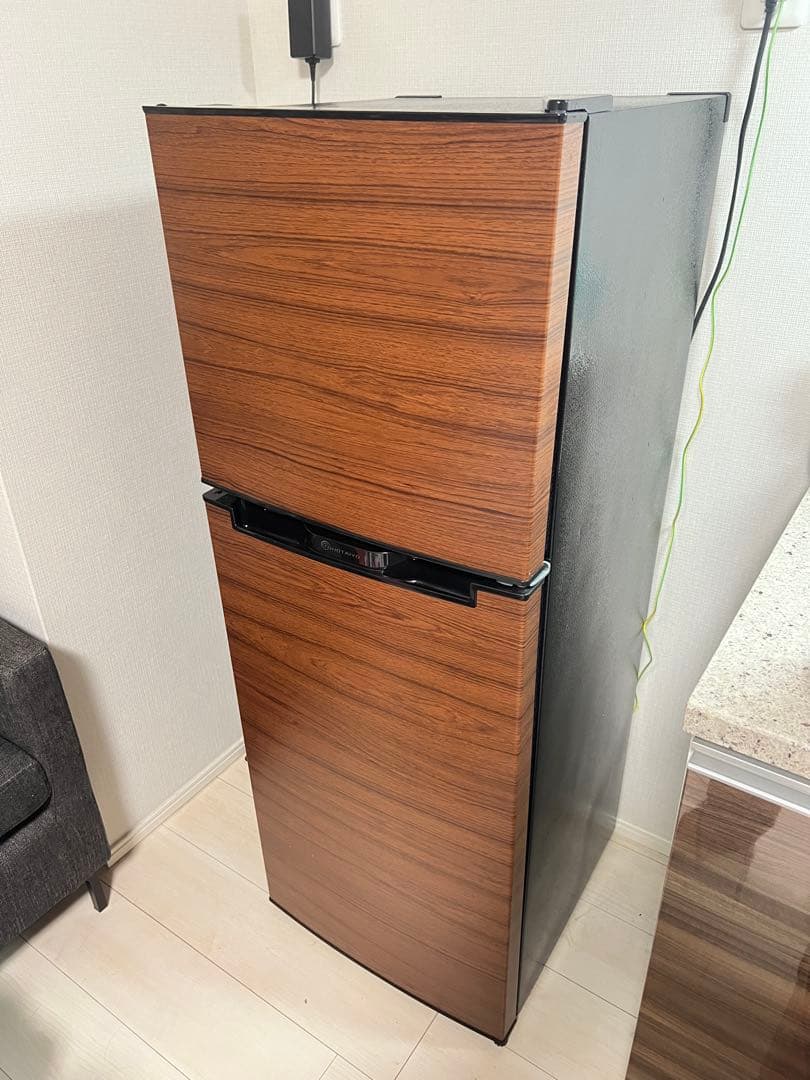 木目調トップフリーザー冷蔵庫