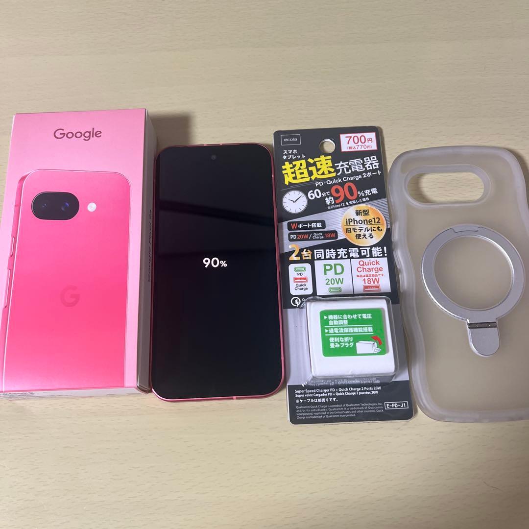 Google Pixel 9a ピンク　本体　充電器付き
