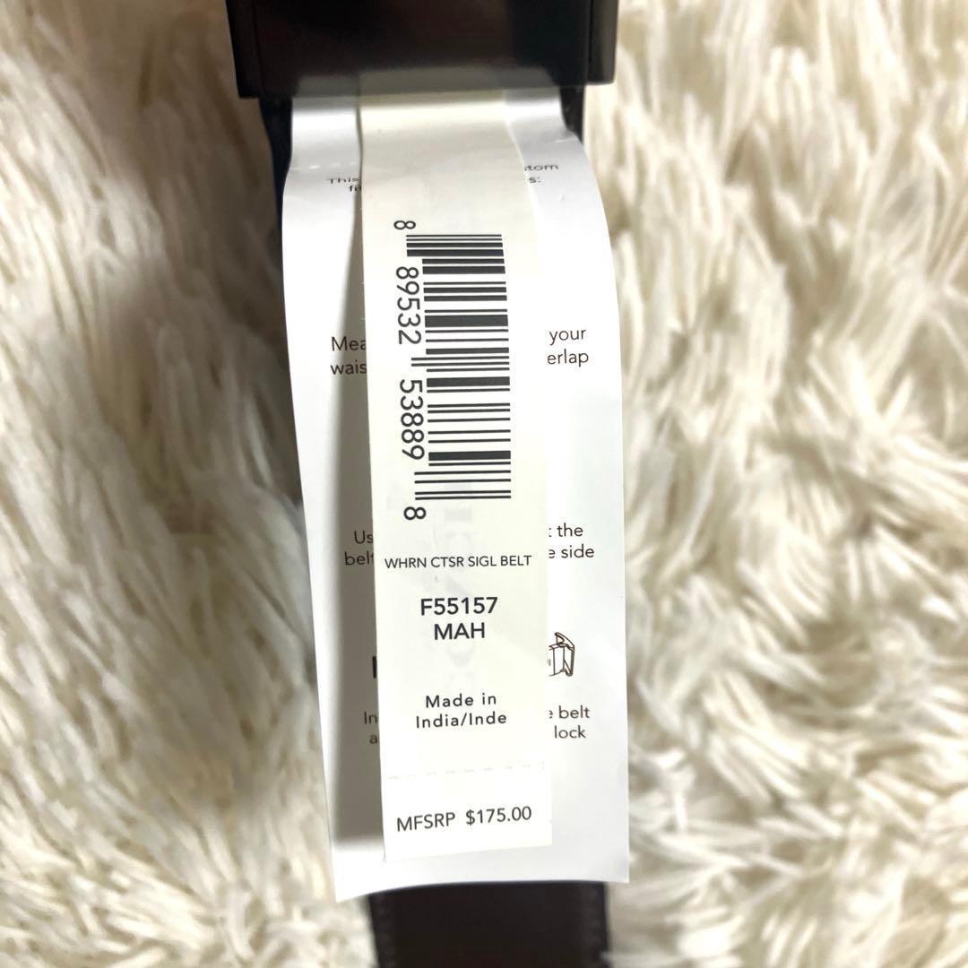 【未使用・シグネチャー】COACH　レザーベルト　F55167　ブラウン