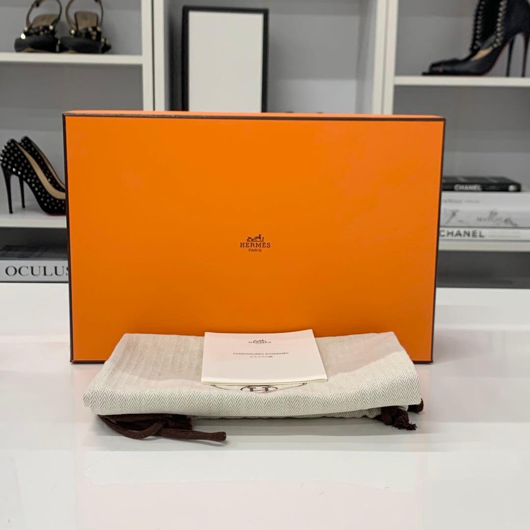 エルメス フォーブル H金具 レザー ローファー ブラック