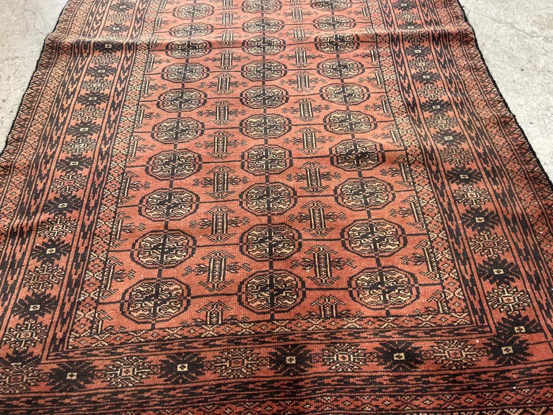 【80's Vintage rug】190×111cm　アフガン　トルクメン