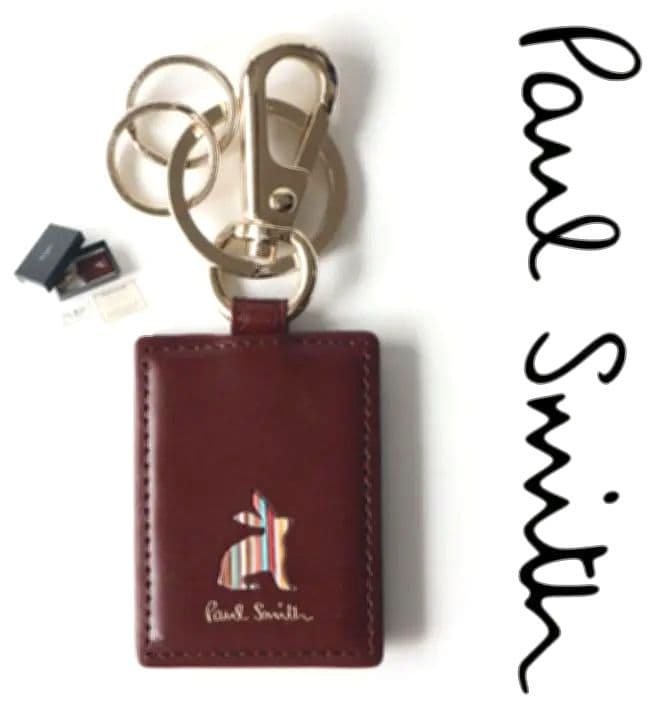 新品箱タグ付き【ポールスミス】幸運！ラビット 2連キーリング キーホルダー 茶