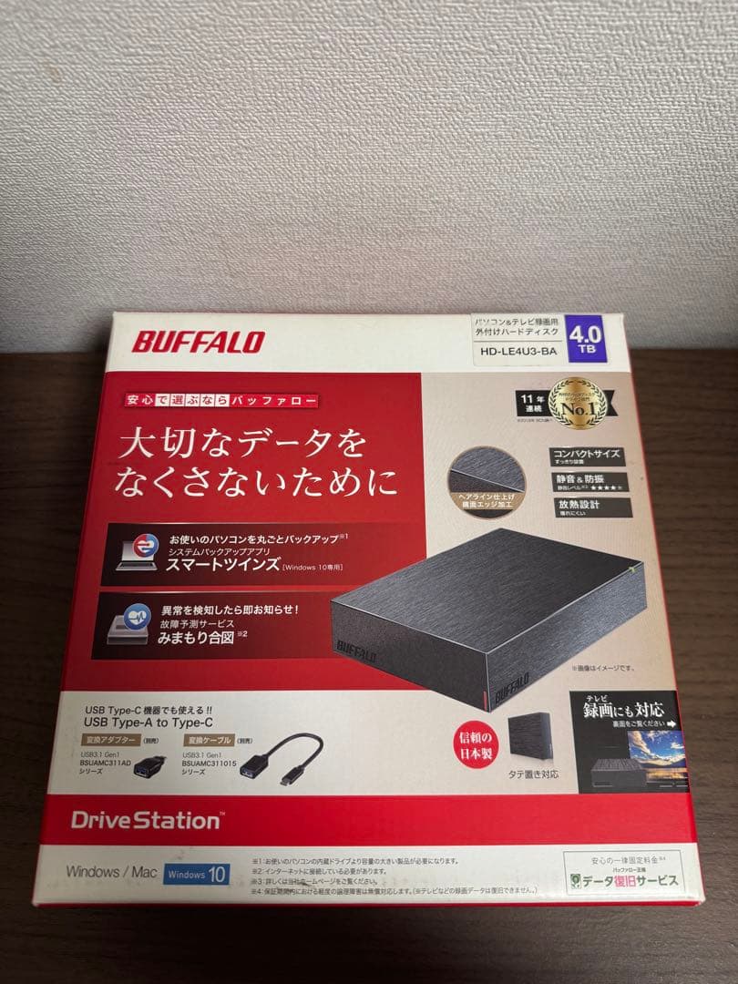 BUFFALO 4TB 外付けハードディスク