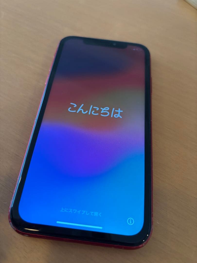 Apple iPhone XR レッド 赤　128GB 正常動作品　背面割れ