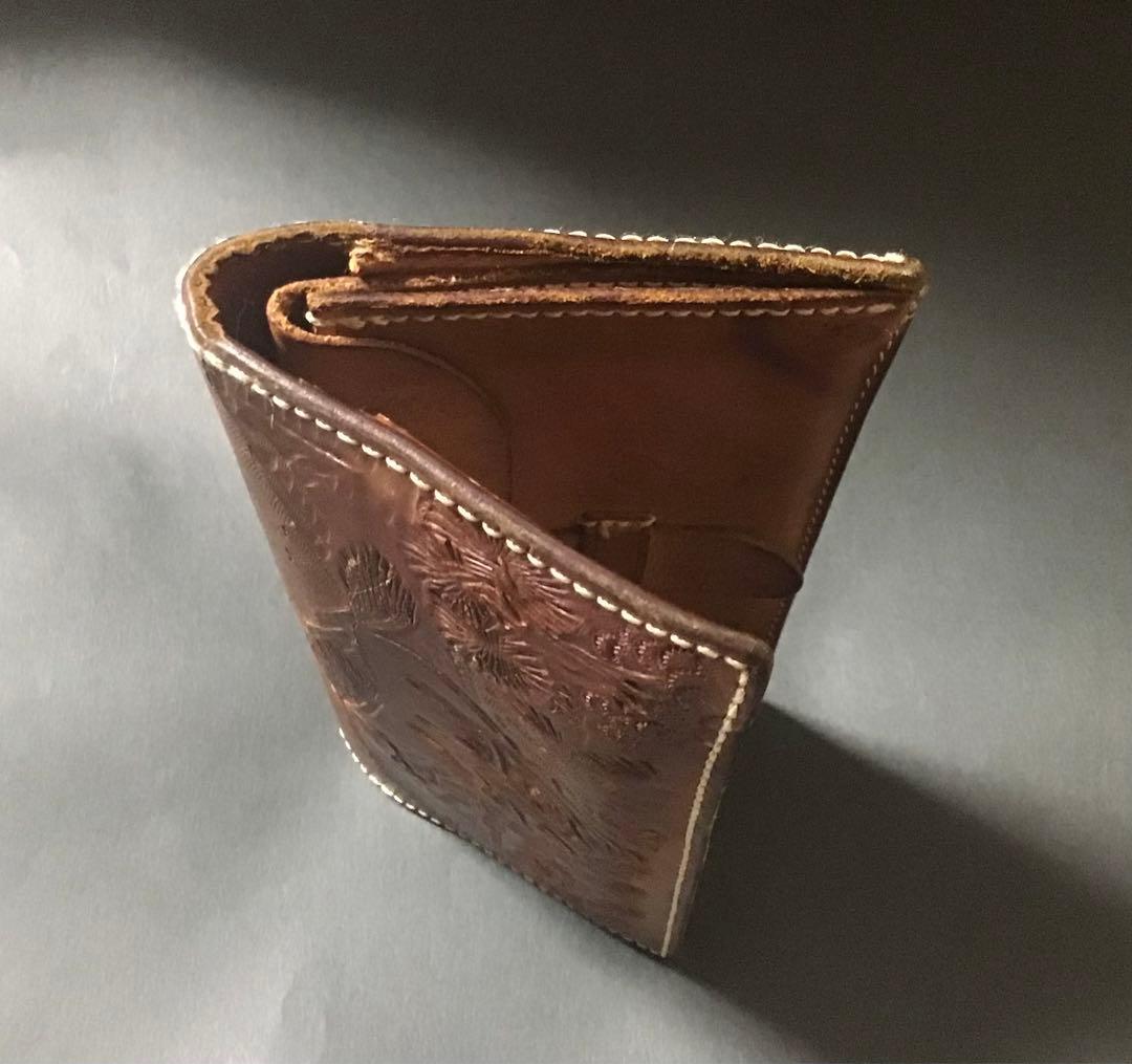 [希少品] TADY本人手彫り(TADY&KING)馬レザー長財布一点物