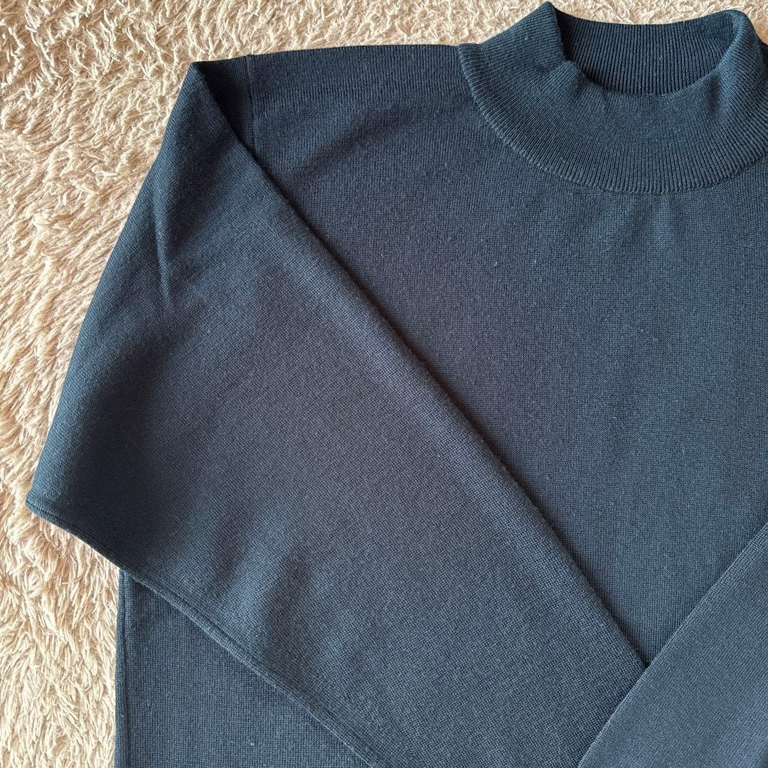 JOHN SMEDLEY ジョンスメドレー　ウールニット ネイビー S