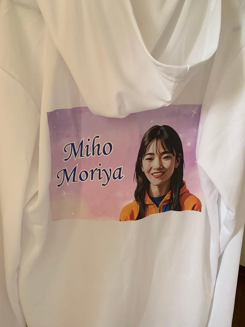 ボートレース　守屋美穂　似顔絵イラストパーカー