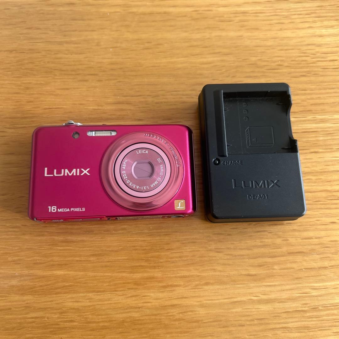 動作確認済　Panasonic LUMIX DMC-FH7 ピンク　カメラ