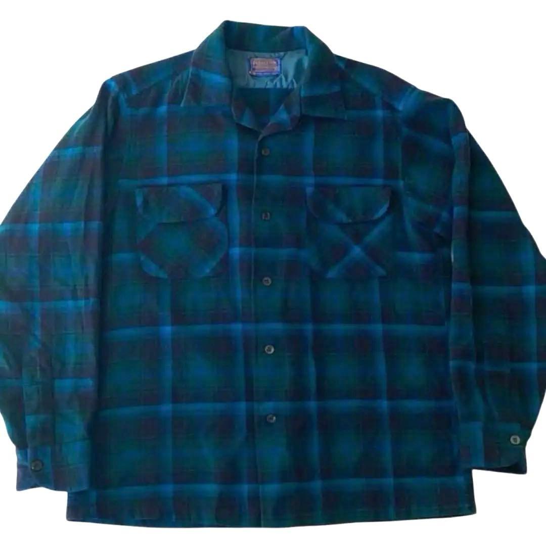 PENDLETON 60s オンブレ ボードシャツ シャドウチェック　M