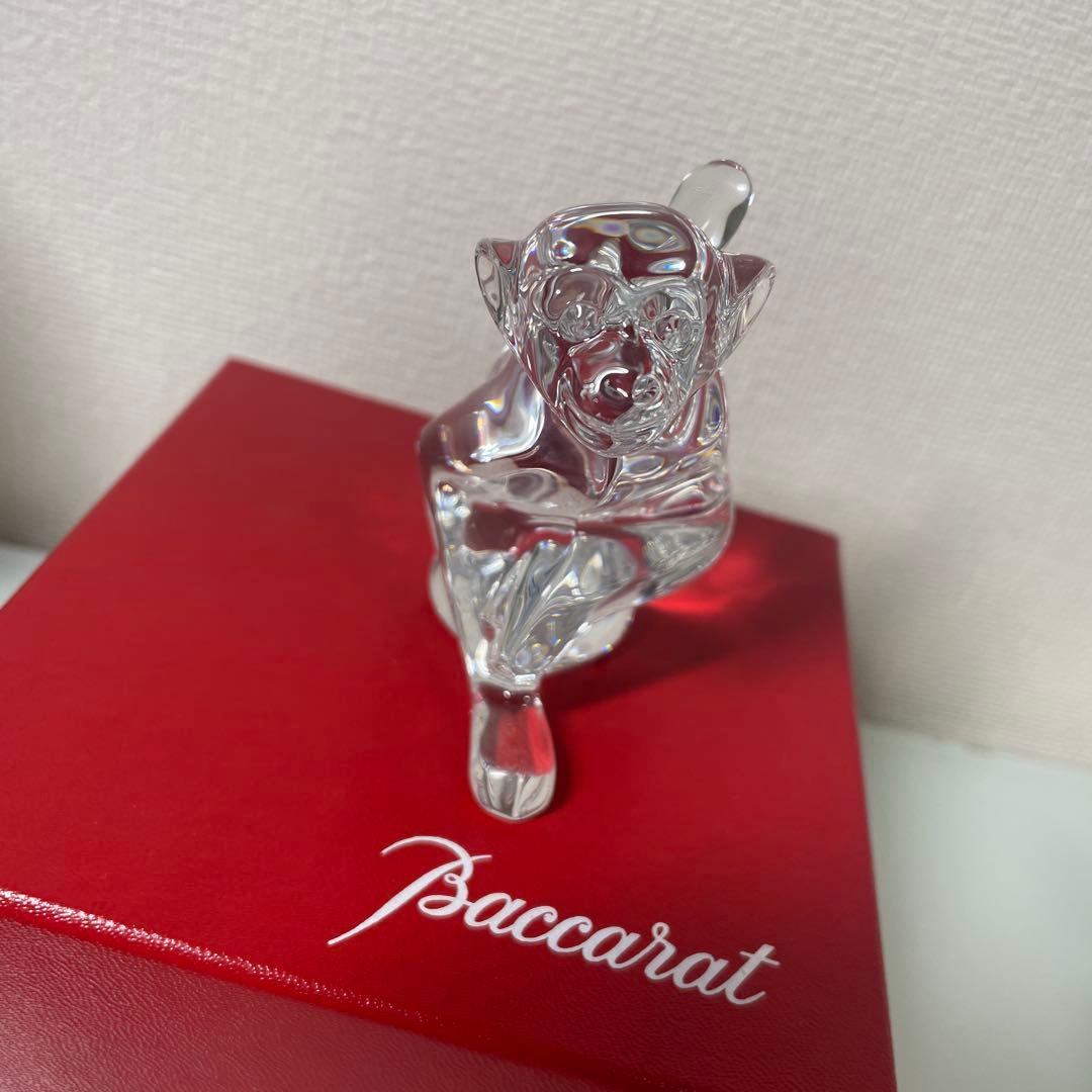 バカラ　サル　猿　干支　 申年　 動物　 置物 　クリスタル