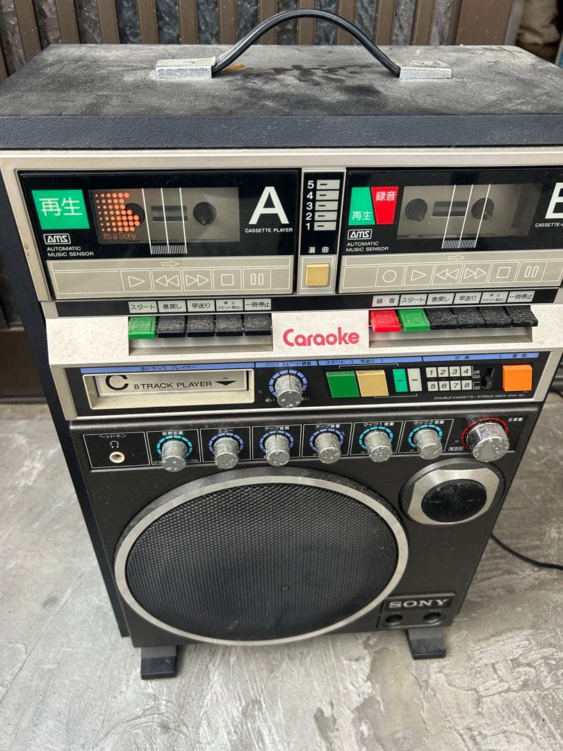 カラオケ機器[音声多重カラオケ] カセットテープ　レトロ　カラオケプレーヤー
