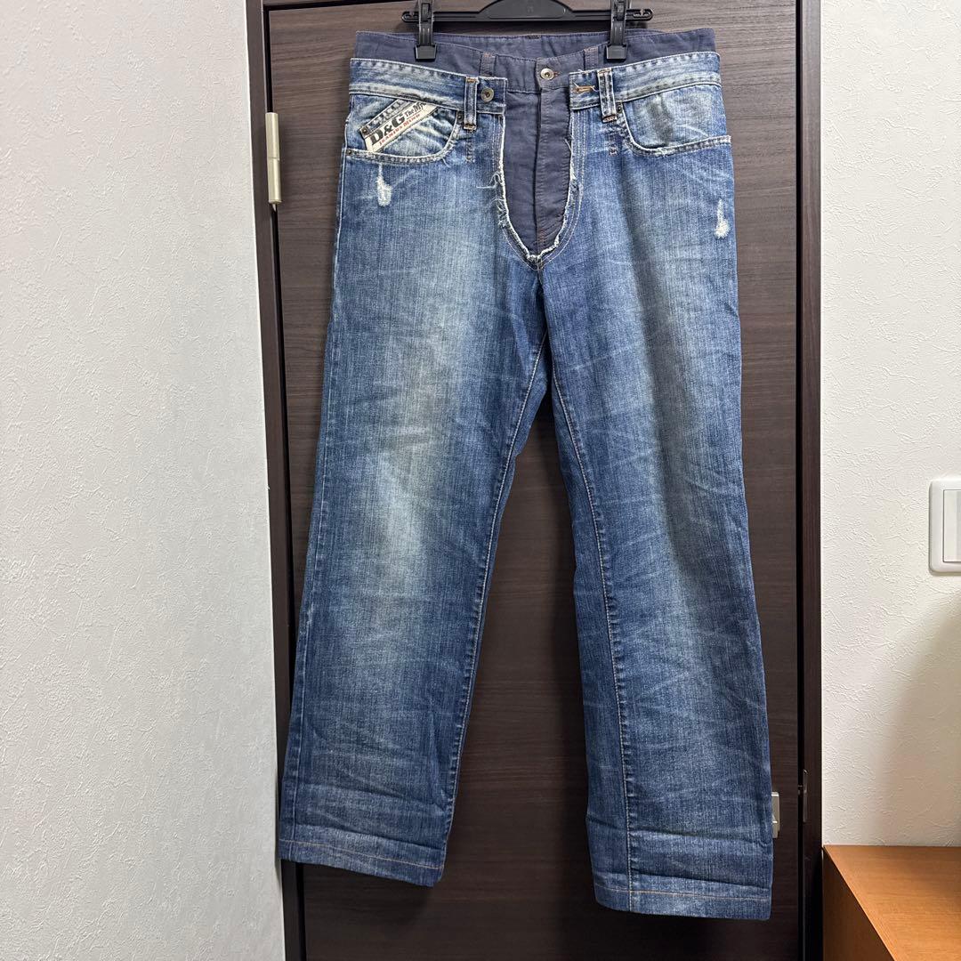 D&G ドルチェアンドガッバーナ レイヤードスタイル デニム 34