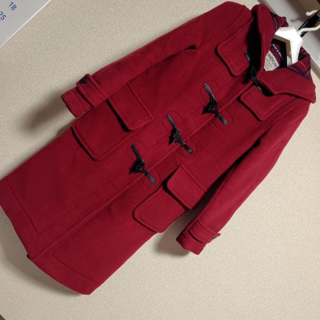 LONDONtradition赤ウールダッフルコート