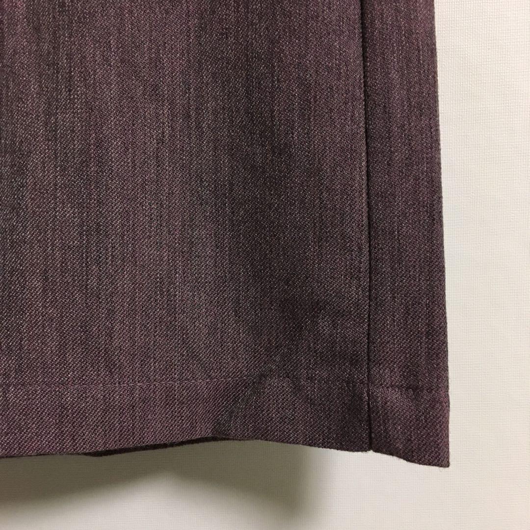 ネクタイシャツ 古着 日本製 ウール混くすみポリシャツ 幾何学模様シルクネクタイ