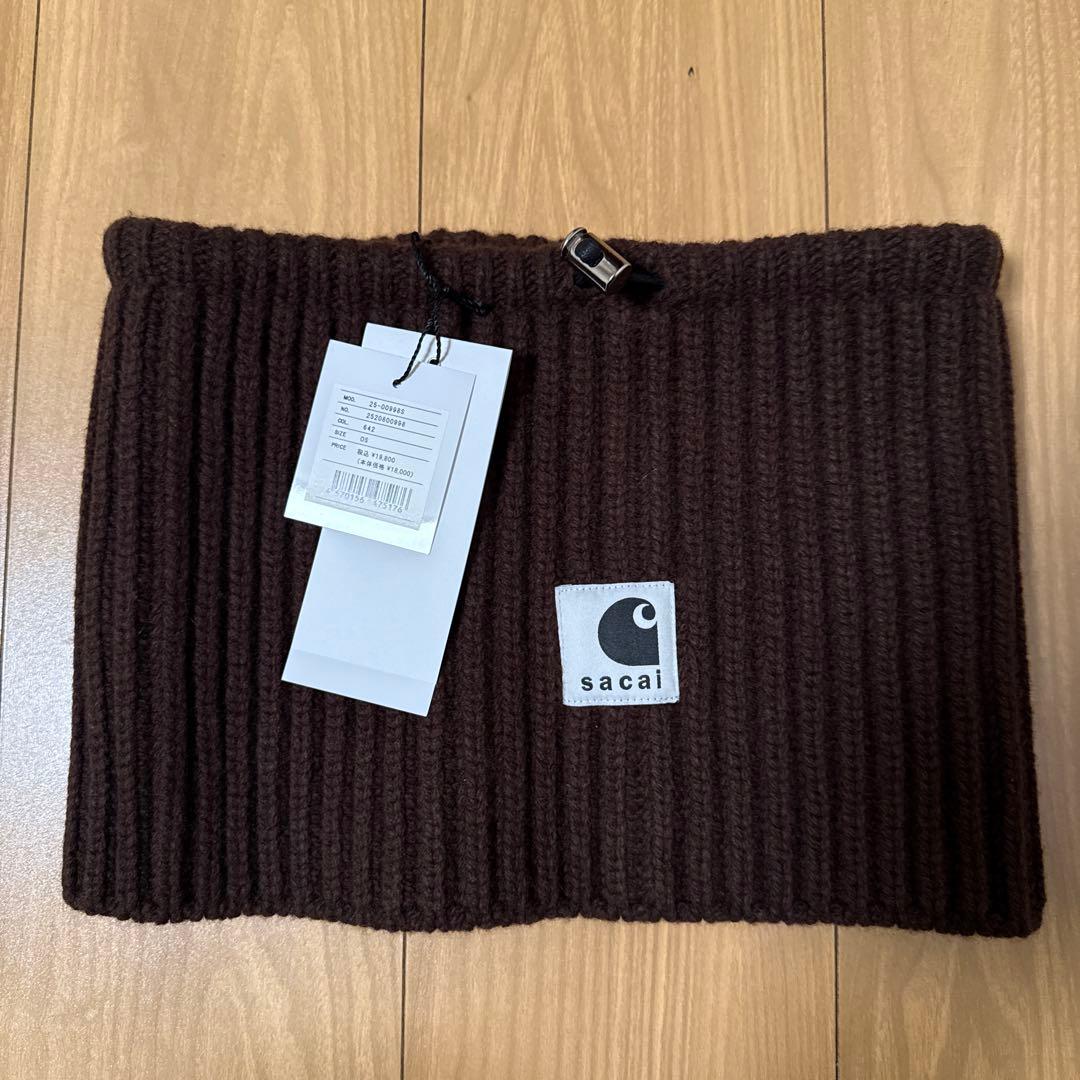 sacai ブラウン ネックウォーマー