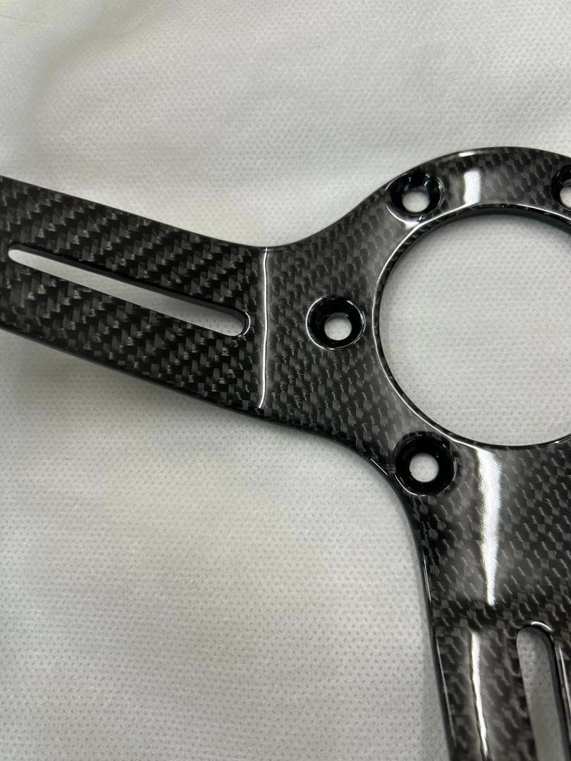 ら*る様 ステアリング ディープコーン ホワイト リアルカーボン 未使用 USD