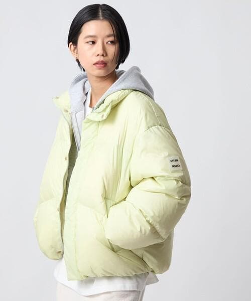 【別注】＜TAION×CITEN＞シンプルダウン LIME M