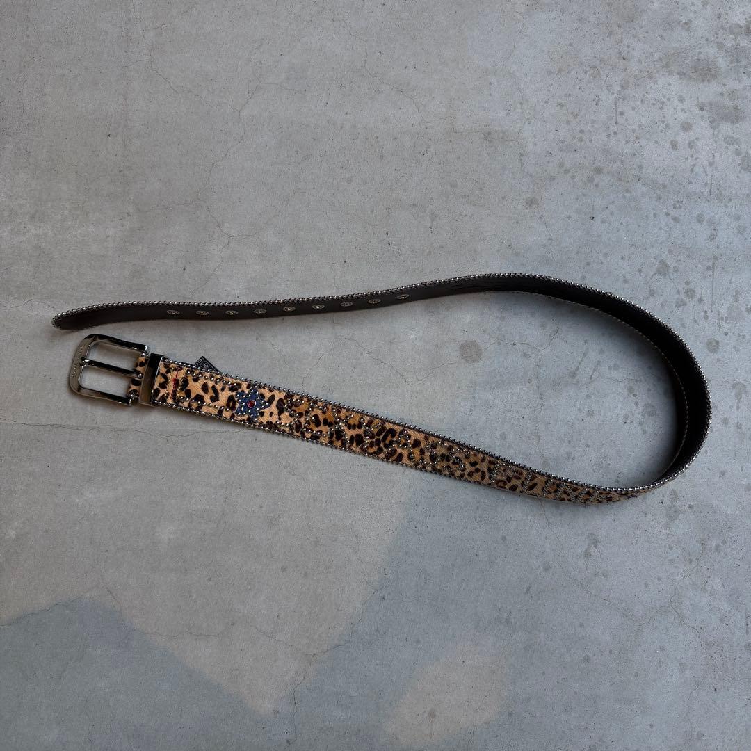 punkandyo レオパード スタッズベルト