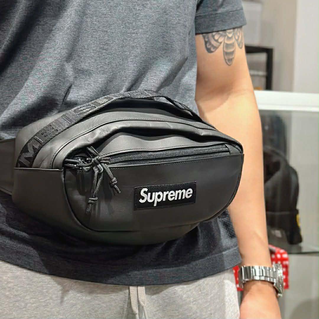 バッグ Supreme 23AW Leather Waist Bag Black