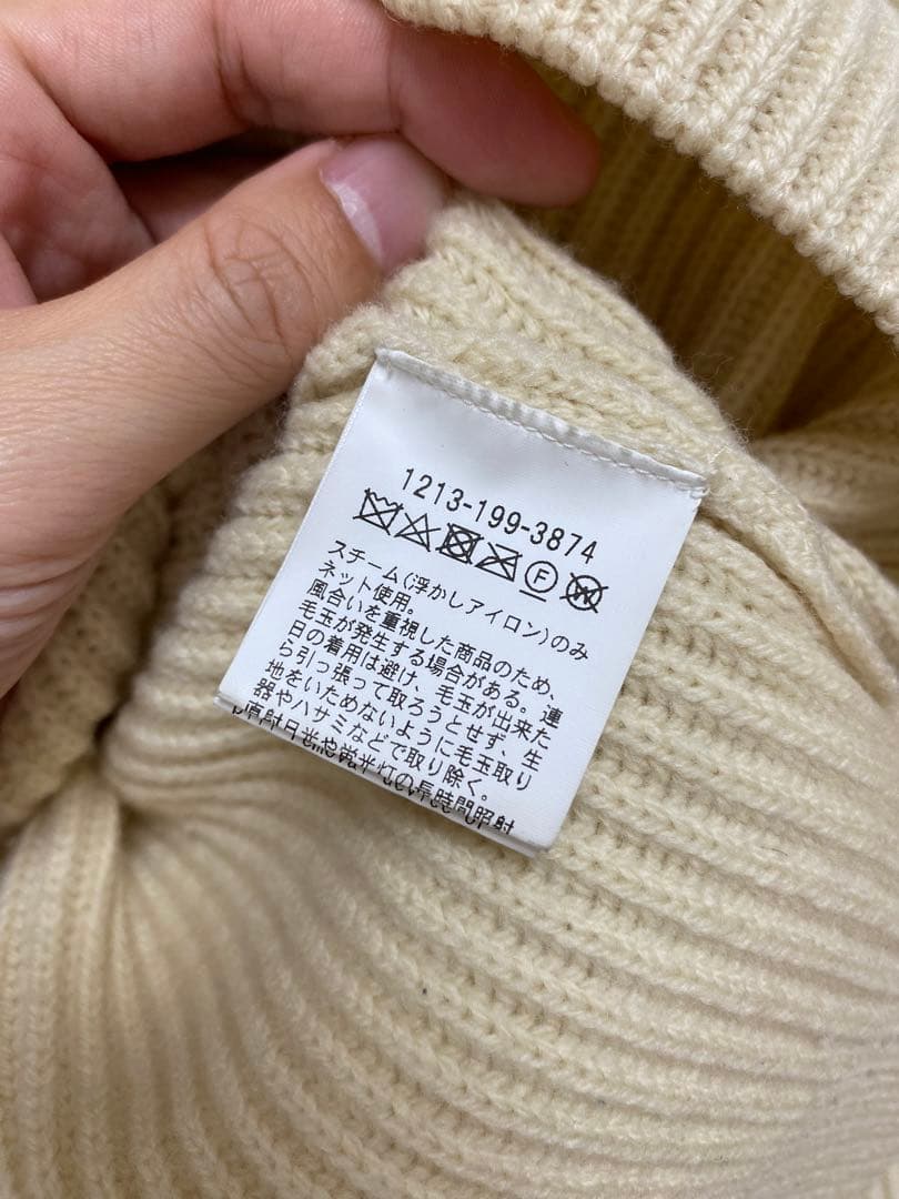 ＜H＞WOOL HARF ZIP PULLOVER/ニット　M 厚手