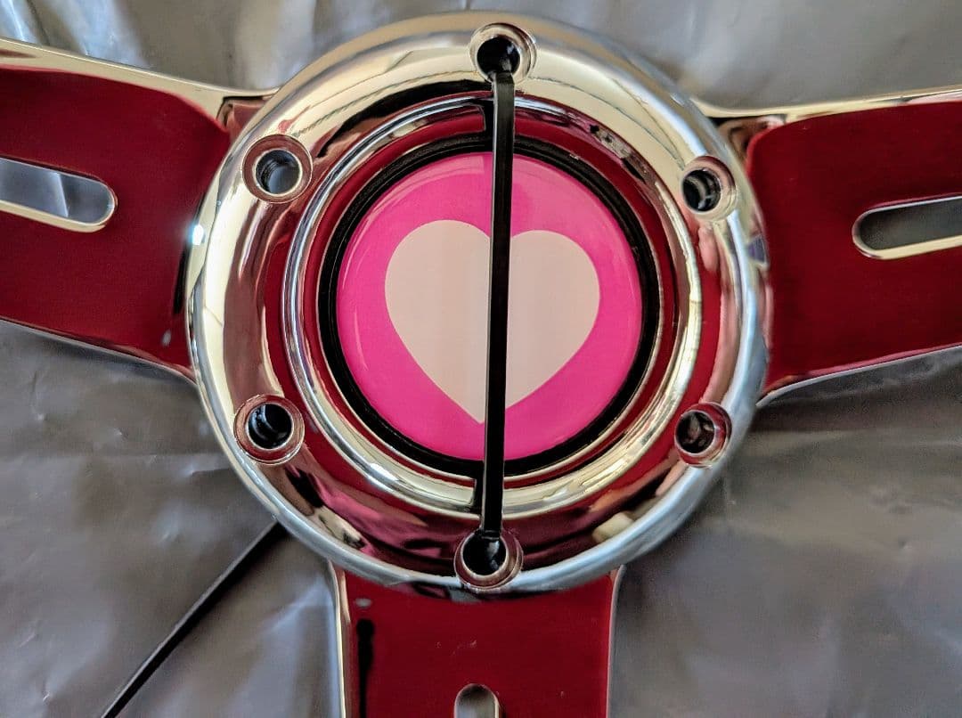 ♡　35パイ　ハート　ホワイト　ステアリング　♡