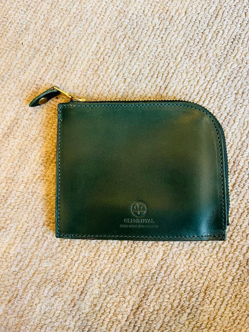 グレンロイヤル　L字ファスナー　財布　ボトルグリーン