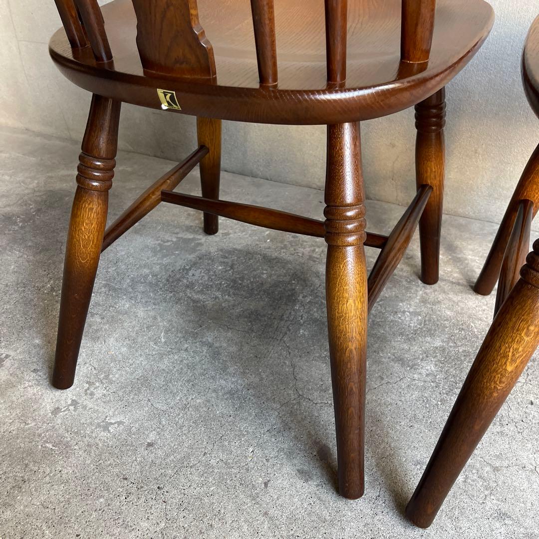 希少　飛騨家具　キツツキ　曲木ウィンザーチェア　2脚セット