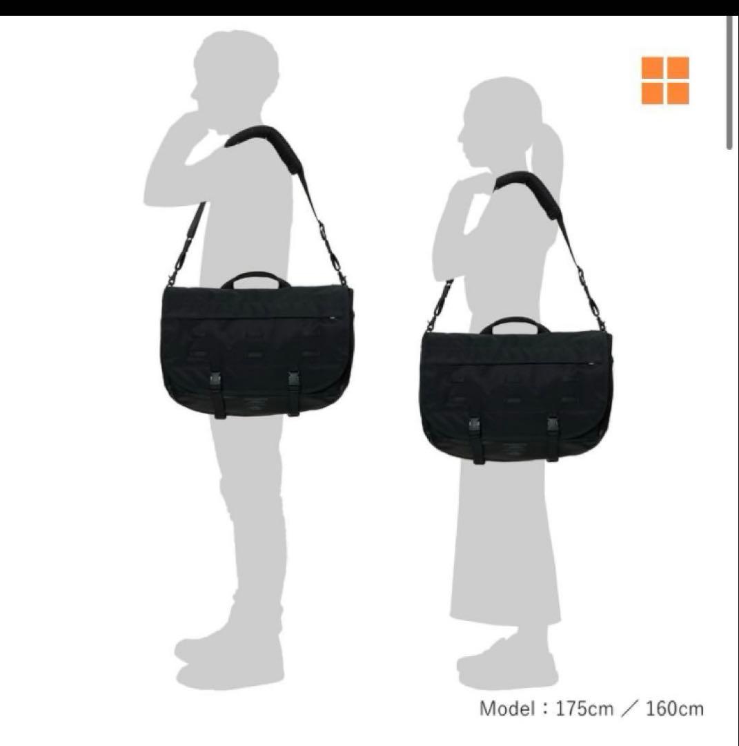 PORTER MONOCHROME MESSENGER BAG サイズL