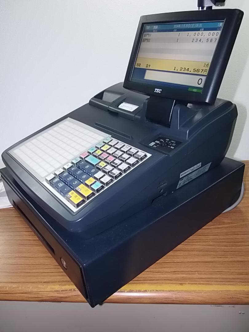 人気の黒1229使える設定無料東芝テックFS-2055インボイスレジスター