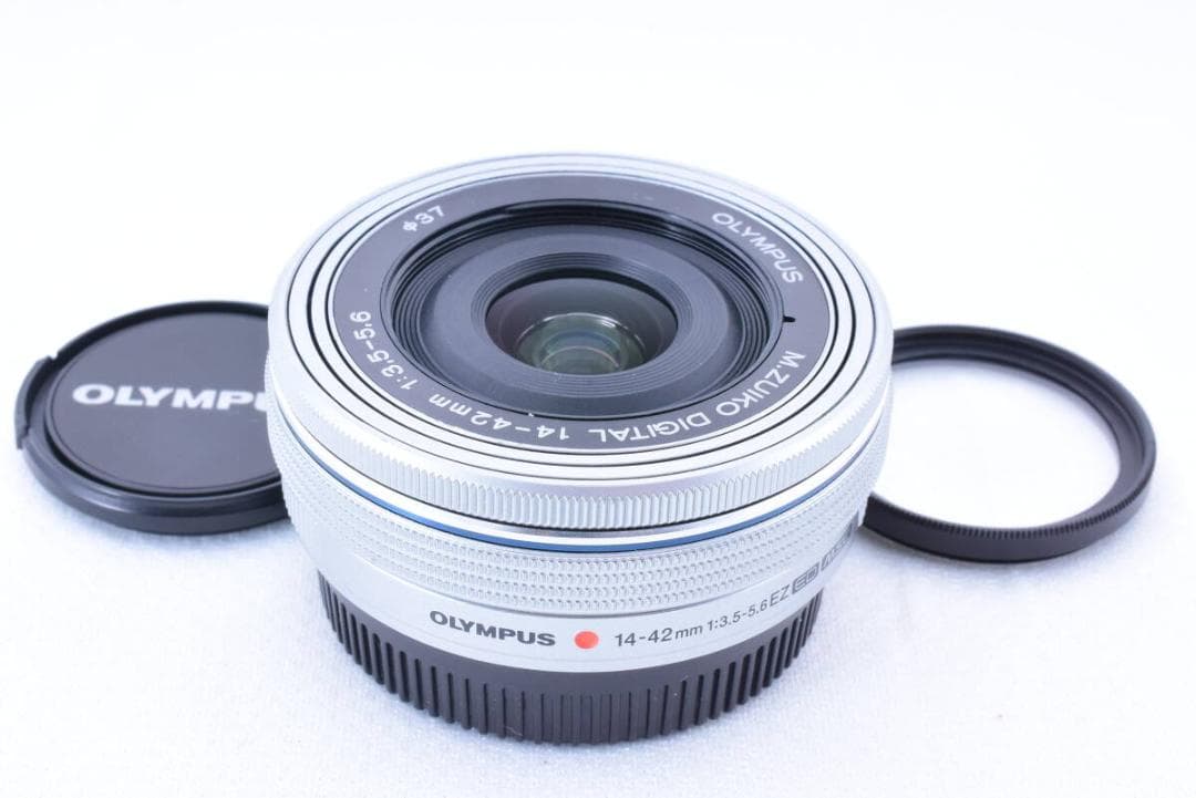 【❄電動ズーム】オリンパス 14-42mm EZ パンケーキレンズ フィルター付
