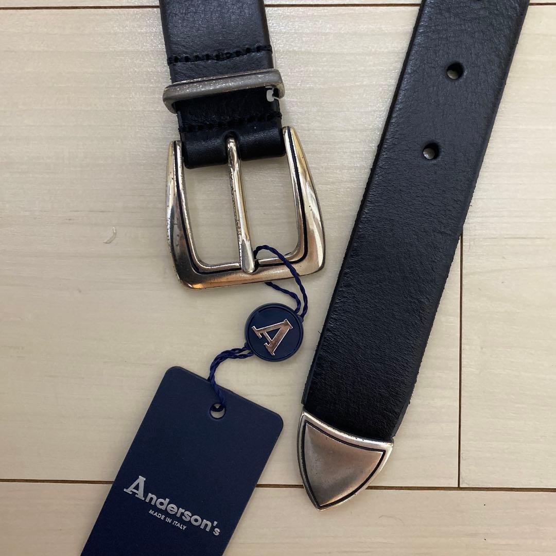 【Anderson's】プンターレ付 ウエスタン レザーベルト