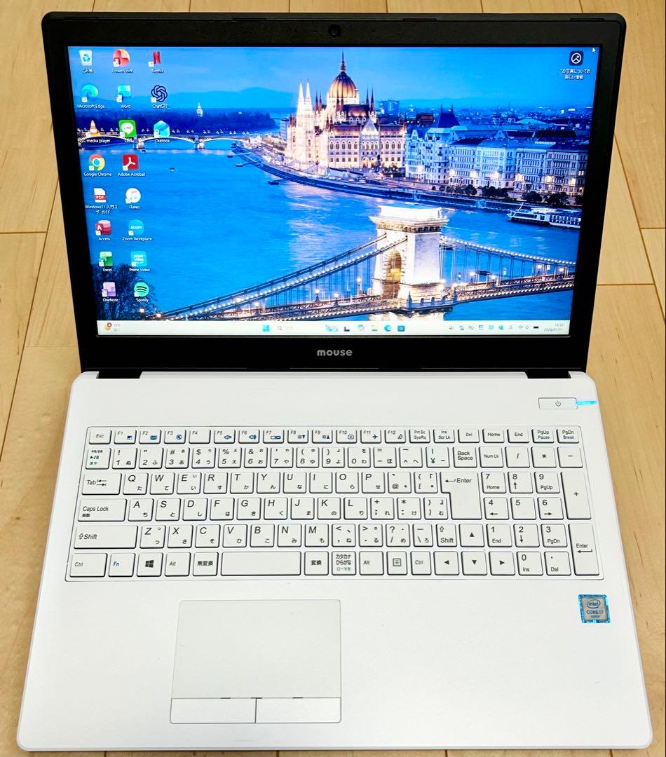 マウスコンピュータ Corei7 8GB 240GB Office FHD