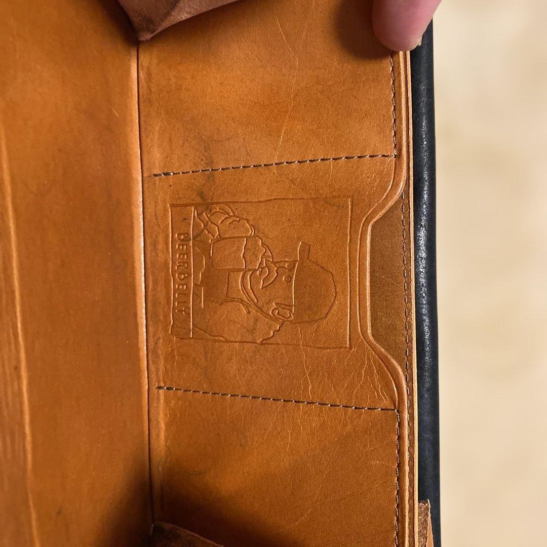 BEER BELLY Dフラップ長財布 レザー製 黒 スナップボタン式