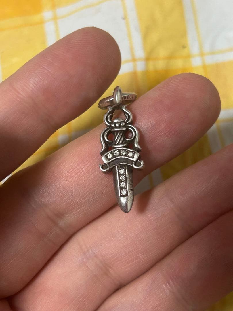 インボイスコピー付き クロムハーツ ダガーチャーム#5 アフターダイヤ